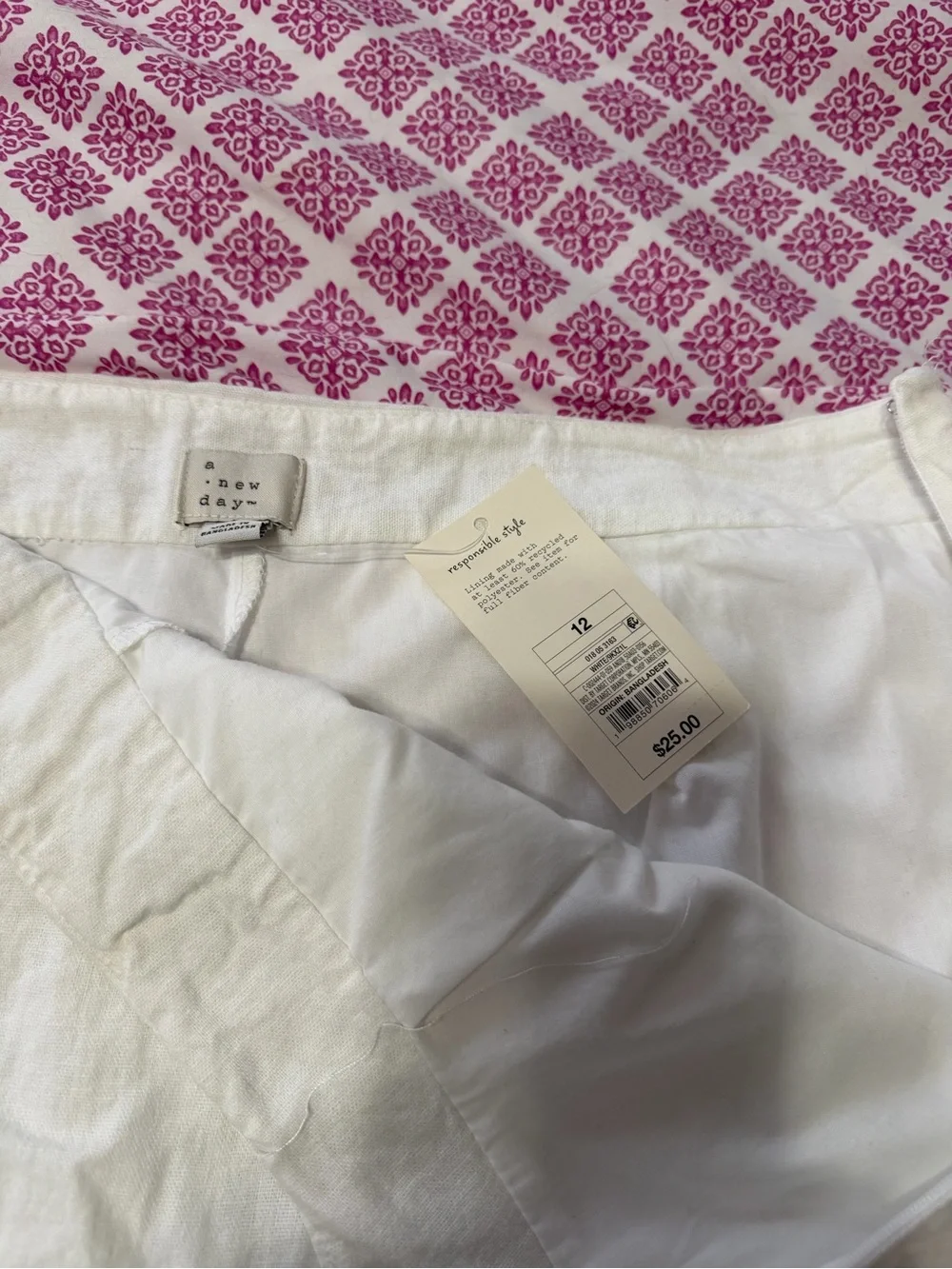 a new day Cream Linen Wrap Skort - Picture 3 of 4
